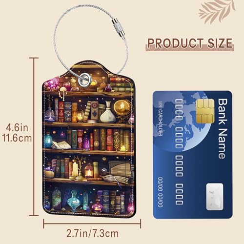 2 Pcs Funny Book Luggage Tags for Suitcase (2 Count)