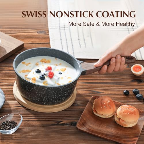 2.0 Quarts Nonstick Saucepan with Lid