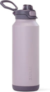 ZULU Powerfill Pro 40oz Stainless Steel Water Bottle with Quick Fill Lid, Triple Walled Vacuum Insulated Metal, Leak Proof Locking Lid, Sip and Chug, Reusable BPA Free, Amethyst - Roamly