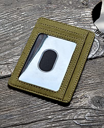Slim Minimalist Front Pocket RFID Blocking Leather Wallets for Men and Women