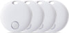 Reyke Smart Tag, Bluetooth Luggage Tracker, Works with Apple Find My (iOS Only), Item Locator for Key, Luggage, Backpack, Wallet, IP67 Waterproof, 4 Pack White