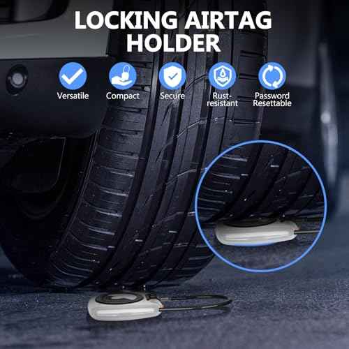 Compatible with Apple AirTag Secure Lock with Wire Cable (4 Count)