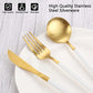 Matte White Gold Silverware Set (4 Count)