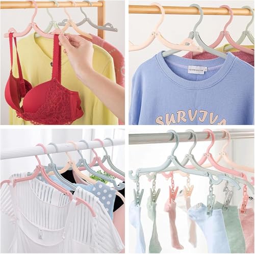 24 Pcs Travel Hangers with 48 Pcs Clips (24 Count)