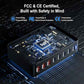 600W Fast Charging 8 Port USB C Charger Block with Nylon Fast Charging Cable