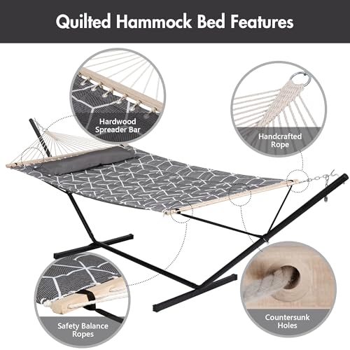 Double Hammock with 12FT Stand Included