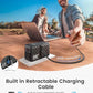 85W Universal Travel Power Adapter with Retractable USB C Cable