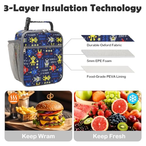 Kids Lunch box Insulated Soft Bag Mini Cooler Back to School Thermal Meal Tote Kit for Girls