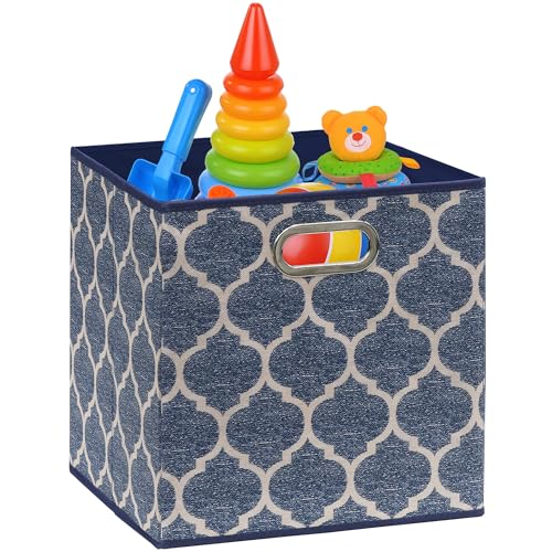 11 Inch Foldable Cube Storage Bins with Handle (6 Count)