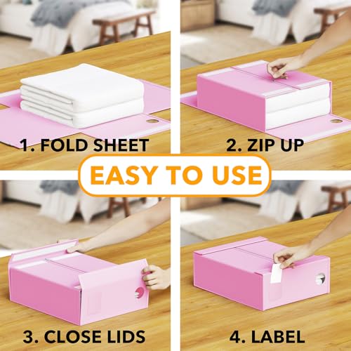 12 Pack Bed Sheet Organizers and Storage (12 Count)