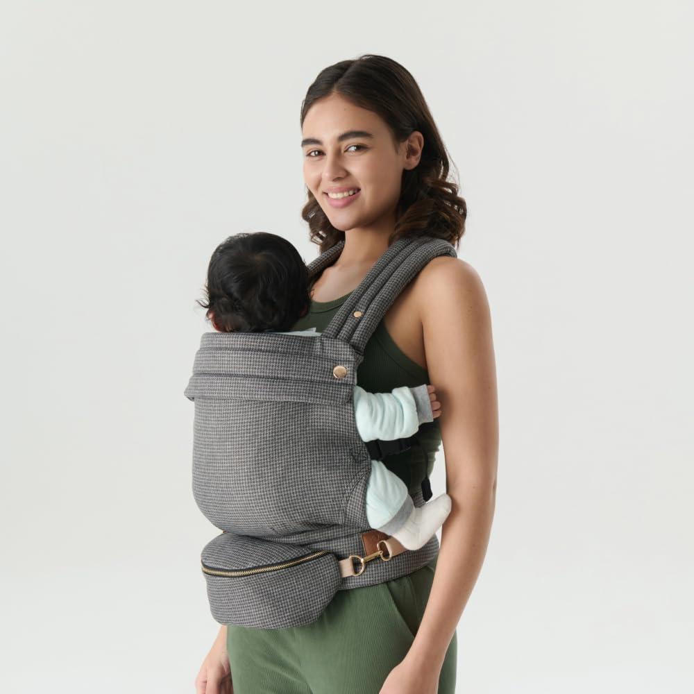 Ergonomic Baby Carrier for Newborns to Toddlers (7-35 lbs) with Adjustable Straps and Belt Bag – Comfortable, Versatile, and Stylish Babywearing Solution