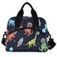 Space Dinosaur Insulated Lunch Bag Star Rocket Reusable Cooler Lunch Tote Box with Shoulder Strap for Work Picnic School Beach (Multi 15)