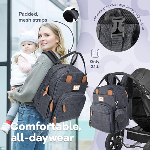 Baby Diaper Bag Backpack with Changing Pad