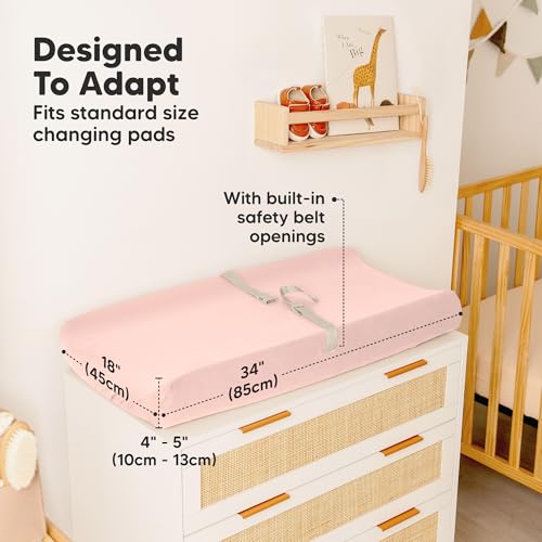 2 Pack Baby Changing Pad Cover for Girl (2 Count)