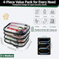 Clear Hard Shell Zipper Cases (4 Count)