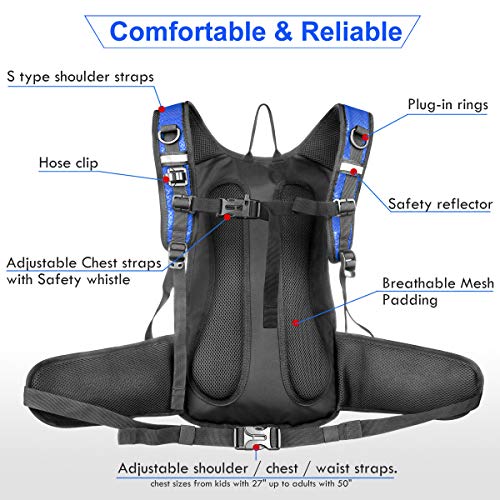 Insulated Hydration Backpack Pack with 3L BPA Free Leak Proof Water Bladder