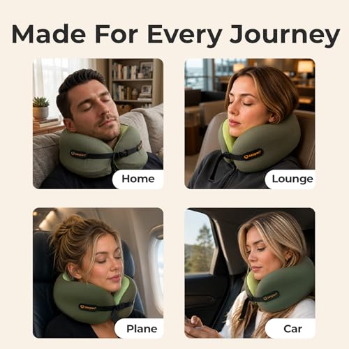Ergonomic Travel Neck Pillow for Airplanes & Cars