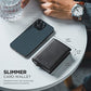 Pop up Card Wallet Minimalist Cash Wallets RFID Blocking Leather Smart Credit Card Holder with ID window for Men