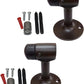 QCAA Solid Brass Door Stop, 3", Height, ORB(Oil-Rubbed Bronze), 2 Pack