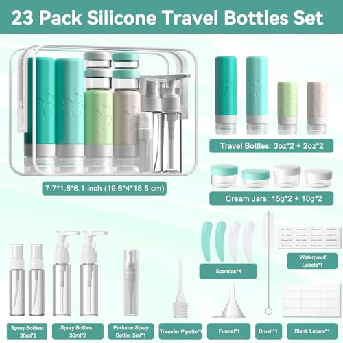23 Pack Travel Bottles for Toiletries (23 Count)