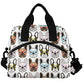 Cute Animal Dog French Bulldog Glasses Insulated Lunch Tote Bag Reusable Cooler Lunch Box with Shoulder Strap for Work Picnic School Beach (multi 14)