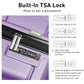 24 Inch Luggage TSA Approved Hardshell Suitcases with Spinner Wheels Durable PC+ABS Medium Checked Travel Luggage for Women Men Lt Purple