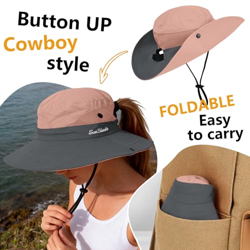 Women's Ponytail Safari Sun Hat