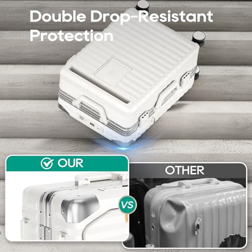 20 Inch Carry on Luggage with Aluminium Frame and Front Pocket