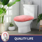 Microfiber Elongated Toilet Seat Cover 19.5"x 15" Machine Washable