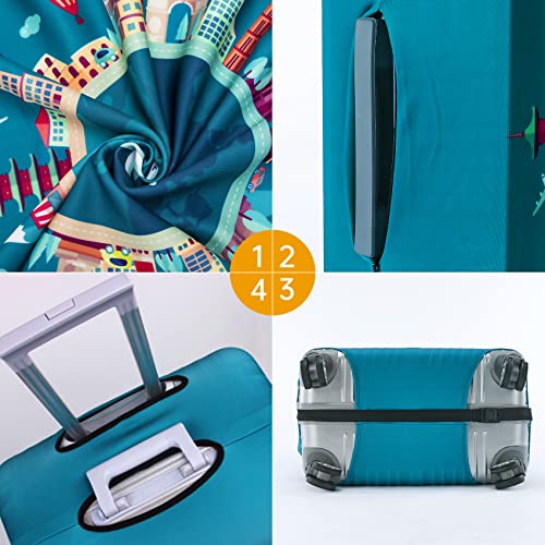 Travelkin Luggage Covers For Suitcase Tsa Approved Suitcase Cover Protector