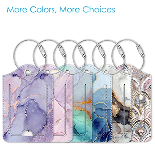 Luggage Tags Privacy Cover ID Label for Travel Bag Suitcase (2 Count)