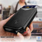 Men Slim Leather Wallet Metal Case Money Clip