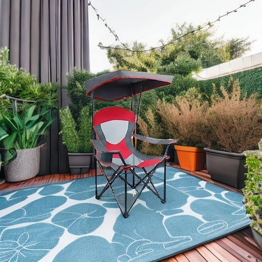 Heavy Duty Canopy Camping Chairs with Adjustable Sunshade