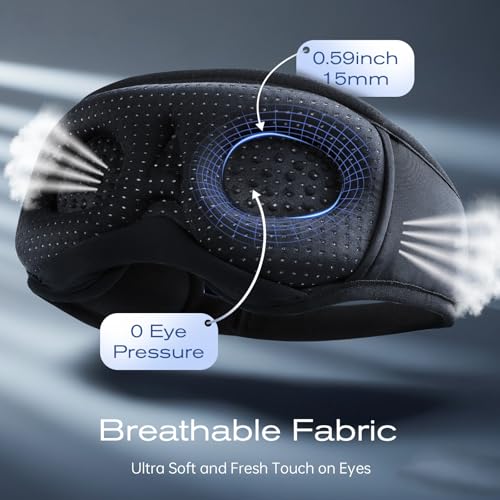3D Sleep Mask with Bluetooth Headphones