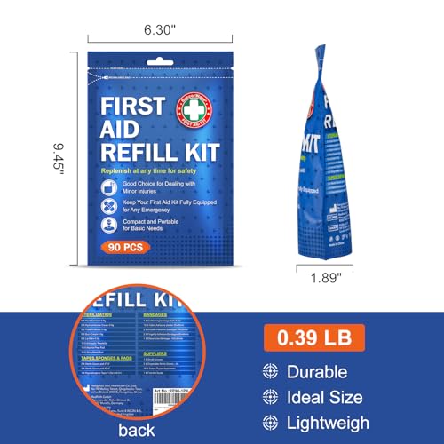 90 Pieces First Aid Refill Kit (90 Count)