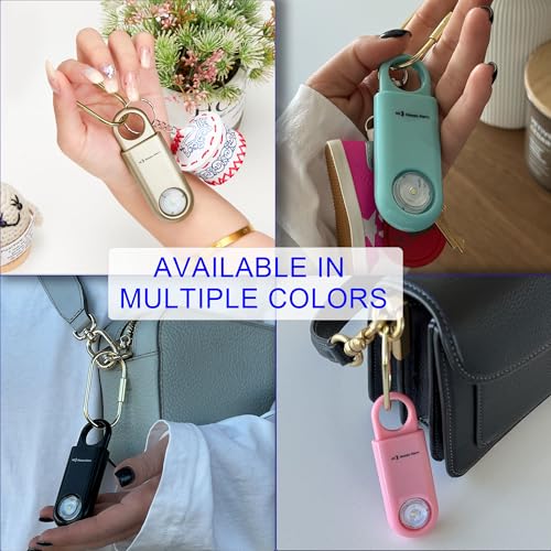 130db Personal Safety Alarm with Ultra Bright Strobe Light. Rose Gold