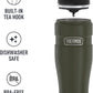 THERMOS Stainless King Vacuum-Insulated Travel Tumbler, 16 Ounce, Army Green (Pack of 4)