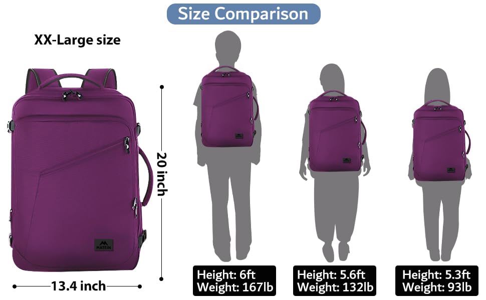 Large Purple Travel Backpack