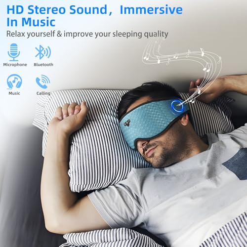 3D Sleep Mask with Bluetooth Headphones