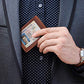 RFID Blocking Slim Bifold Genuine Leather Minimalist Front Pocket Wallets for Men with Money Clip Thin Gift