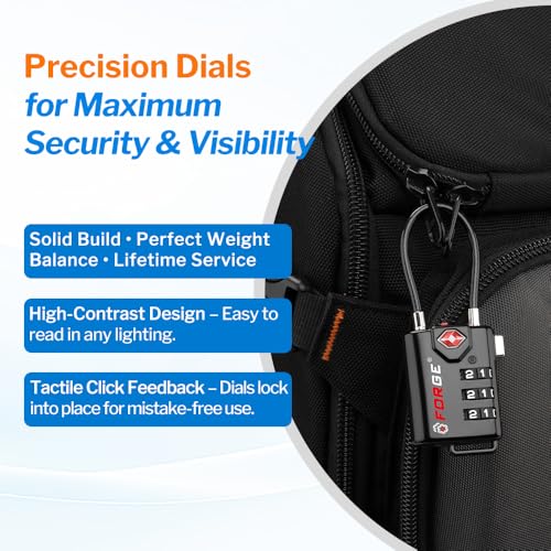 TSA Approved Cable Luggage Locks (4 Count)