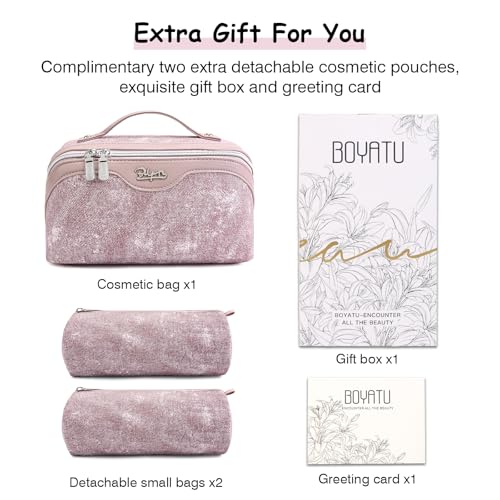 Travel Makeup Bag Cosmetic Bags for Women (3 Count)
