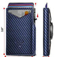 Men Airtag Leather Wallet Metal Case Money Clip