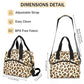 Leopard Cheetah Brown Insulated Lunch Bag for Women Girl Reusable Lunch Tote Box With Shoulder Strap Lightweight Thermal Cooler Meal Prep Bag for Work School Office Picnic (print 22)