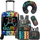 Kid’s Luggage Set 5 Piece Suitcase Set 16’’ Hardside Luggage with Spinner Wheels Girls Boys Carry on Luggage Travel Rolling Luggage Airline Approved (5 Count)