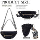 Black Crossbody Bag Corduroy Fanny Pack Vintage Sling Bag with Gold Zipper