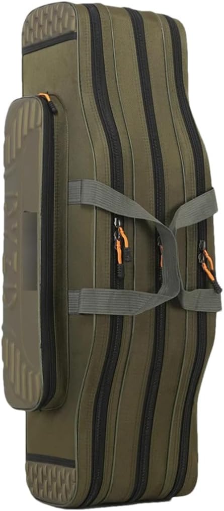Suwequest Fishing Tackle Bag 2-4 Layer 130Cm Lightweight Fish Pole Lure Reel Tools Box Waterproof Storage Durable Case