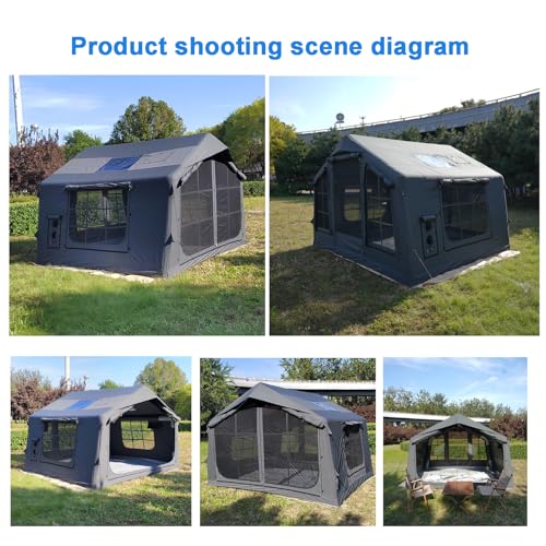 Large Luxury Inflatable Canvas Tent for Camping with AC Port