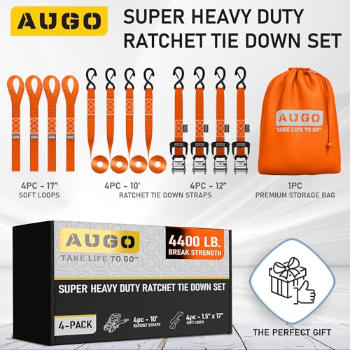 Heavy Duty Ratchet Straps & Soft Loops
