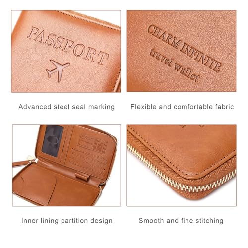 Multi Function RFID Travel Passport Wallet with Phone Pocket